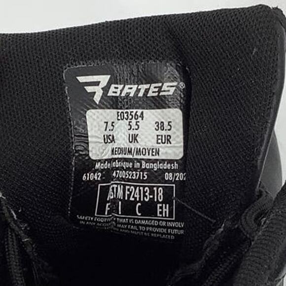 Bates Footwear Size 7.5M Black Tactical Sport Mid Shoes Composite Toe M28-30 - Picture 6 of 9